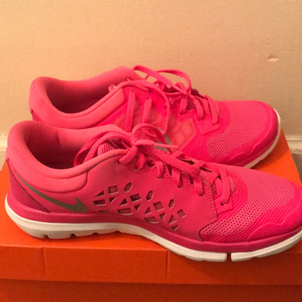 Hot Pink Nike Flex running shoes